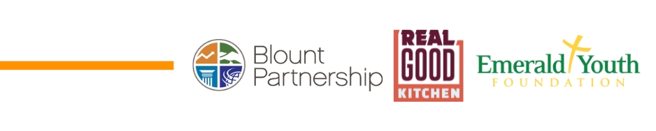 Blount Partnership Logo_Real Good Kitchen Logo_Emerald Youth Foundation Logo